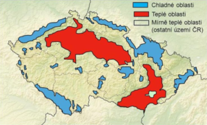 Mapa podnebí ČR